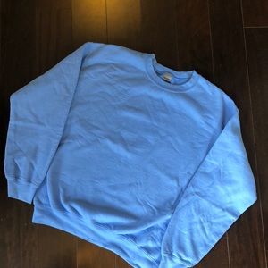 Blue Gildan crew neck